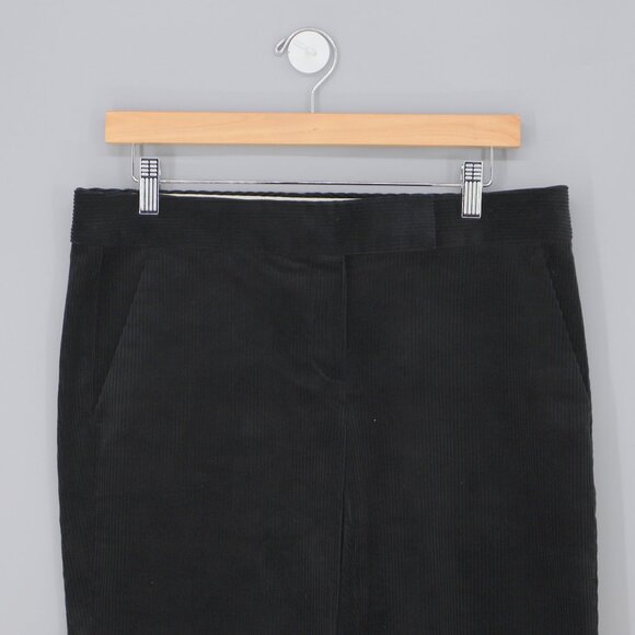THEORY Women's Black Corduroy Flare Pants Trousers Size 8 - Picture 2 of 6